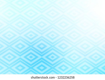 Light BLUE vector template with sticks, squares. Glitter abstract illustration with colorful lines, rhombuses. Backdrop for TV commercials.