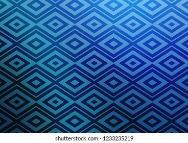 Light BLUE vector template with sticks, squares. Glitter abstract illustration with colorful lines, rhombuses. Smart design for your business advert.