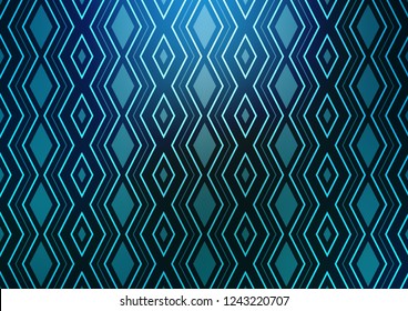 Light BLUE vector template with sticks, squares. Colorful lines, squares on abstract background with gradient. Pattern for business booklets, leaflets.