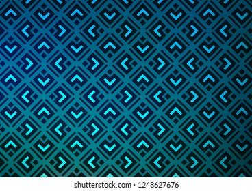 Light BLUE vector template with sticks, squares. Colorful illustration with lines, cubes on abstract template. Pattern for websites, landing pages.