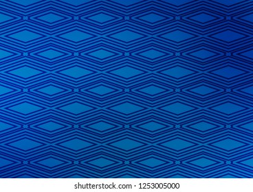 Light BLUE vector template with sticks, squares. Colorful decorative design in simple style with lines, rhombuses. Pattern for business booklets, leaflets.