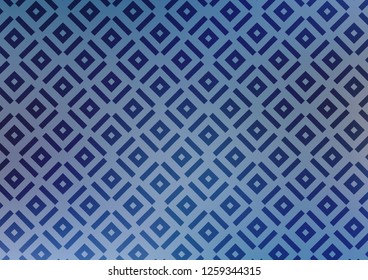 Light BLUE vector template with sticks, squares. Colorful lines, squares on abstract background with gradient. Best design for your ad, poster, banner.