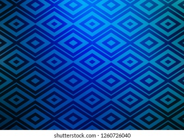 Light BLUE vector template with sticks, squares. Colorful decorative design in simple style with lines, rhombuses. Best design for your ad, poster, banner.