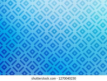 Light BLUE vector template with sticks, squares. Glitter abstract illustration with colorful lines, rhombuses. Pattern for business booklets, leaflets.