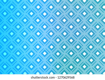 Light BLUE vector template with sticks, squares. Glitter abstract illustration with colorful lines, rhombuses. Best design for your ad, poster, banner.