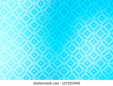 Light BLUE vector template with sticks, squares. Colorful decorative design in simple style with lines, rhombuses. Best design for your ad, poster, banner.