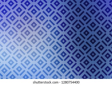 Light BLUE vector template with sticks, squares. Colorful decorative design in simple style with lines, rhombuses. Best design for your ad, poster, banner.
