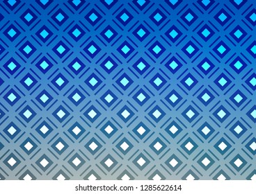 Light BLUE vector template with sticks, squares. Glitter abstract illustration with colorful lines, rhombuses. Pattern for websites, landing pages.