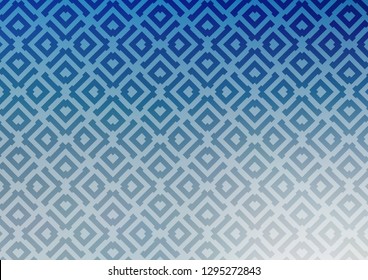 Light BLUE vector template with sticks, squares. Colorful lines, squares on abstract background with gradient. Pattern for business booklets, leaflets.