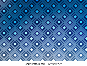 Light BLUE vector template with sticks, squares. Colorful illustration with lines, cubes on abstract template. Best design for your ad, poster, banner.