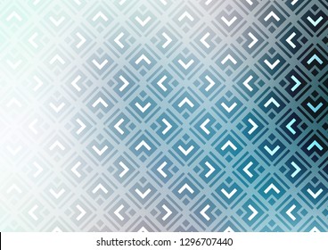 Light BLUE vector template with sticks, squares. Colorful illustration with lines, cubes on abstract template. Best design for your ad, poster, banner.