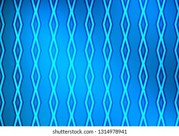 Light BLUE vector template with sticks, squares. Colorful lines, squares on abstract background with gradient. Pattern for business booklets, leaflets.