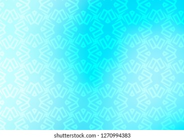 Light BLUE vector template with triangles, squares. Glitter abstract illustration with squares, lines. Pattern can be used for websites.
