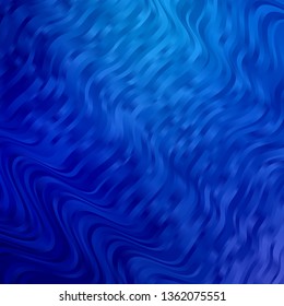 Light BLUE vector template with wry lines. Illustration in halftone style with gradient curves. Pattern for websites, landing pages.