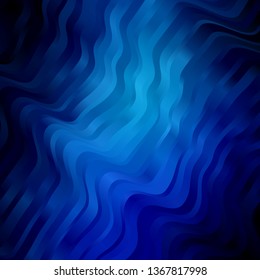 Light BLUE vector template with wry lines. Gradient illustration in simple style with bows. Smart design for your promotions.