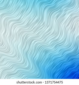 Light BLUE vector template with wry lines. Colorful abstract illustration with gradient curves. Pattern for booklets, leaflets.