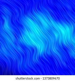 Light BLUE vector template with wry lines. Brand new colorful illustration with bent lines. Pattern for booklets, leaflets.