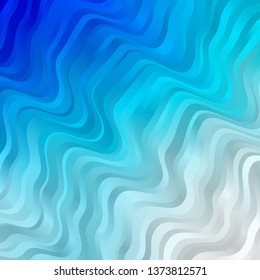 Light BLUE vector template with wry lines. Brand new colorful illustration with bent lines. Best design for your posters, banners.