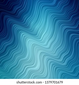 Light BLUE vector template with wry lines. Illustration in abstract style with gradient curved.  Pattern for websites, landing pages.