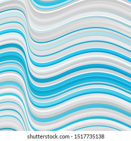 Light BLUE vector template with wry lines. Illustration in halftone style with gradient curves. Best design for your posters, banners.