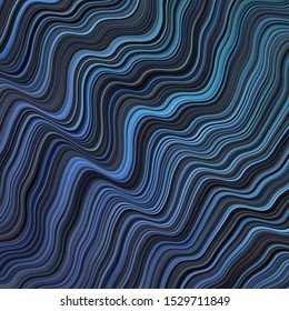 Light BLUE vector template with wry lines. Illustration in abstract style with gradient curved.  Pattern for commercials, ads.