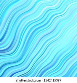 Light BLUE vector template with wry lines. Brand new colorful illustration with bent lines. Pattern for websites, landing pages.