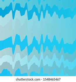 Light BLUE vector template with wry lines. Abstract illustration with gradient bows. Template for cellphones.