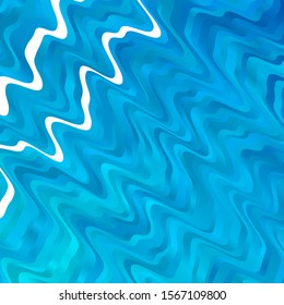 Light BLUE vector template with wry lines. Abstract illustration with gradient bows. Template for cellphones.