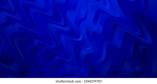 Light BLUE vector template with wry lines. Colorful illustration in abstract style with bent lines. Pattern for commercials, ads.