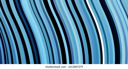 Light BLUE vector template with wry lines. Colorful illustration in abstract style with bent lines. Best design for your ad, poster, banner.
