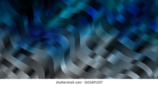Light BLUE vector template with wry lines. Colorful illustration, which consists of curves. Best design for your posters, banners.