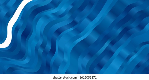 Light BLUE vector template with wry lines. Brand new colorful illustration with bent lines. Pattern for websites, landing pages.