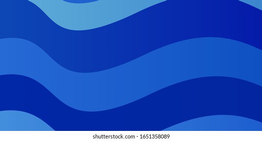 Light BLUE vector template with wry lines. Bright illustration with gradient circular arcs. Pattern for commercials, ads.