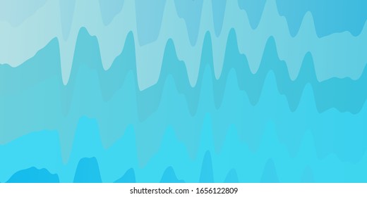 Light BLUE vector template with wry lines. Abstract illustration with gradient bows. Template for cellphones.