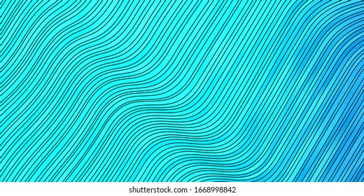 Light BLUE vector template with wry lines. Colorful illustration with curved lines. Best design for your posters, banners.