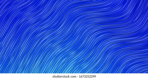 Light BLUE vector template with wry lines. Gradient illustration in simple style with bows. Pattern for commercials, ads.