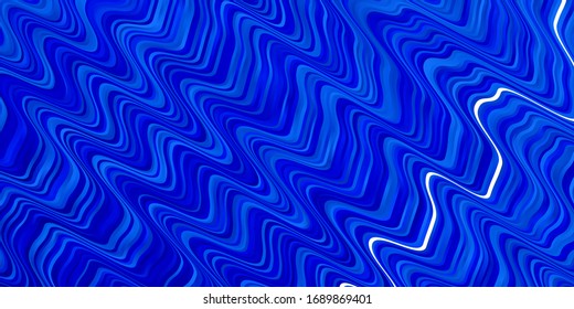 Light BLUE vector template with wry lines. Brand new colorful illustration with bent lines. Pattern for ads, commercials.