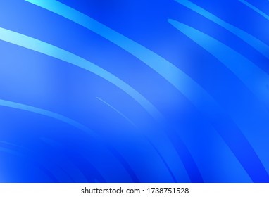 Light BLUE vector template with wry lines. Brand new colorful illustration in curved style. A sample for your ideas.