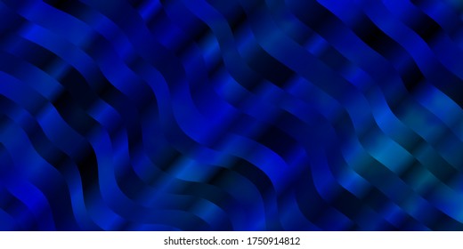 Light BLUE vector template with wry lines. Colorful abstract illustration with gradient curves. Smart design for your promotions.