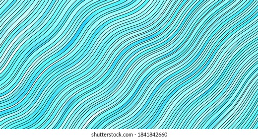 Plantilla de vector BLUE claro con líneas irregulares. Ilustración de degradado en un estilo sencillo con arcos. Plantilla para el diseño de la interfaz de usuario.