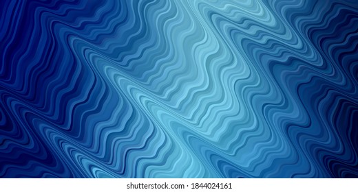 Light BLUE vector template with wry lines. Colorful abstract illustration with gradient curves. Design for your business promotion.