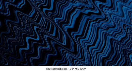 Light BLUE vector template with wry lines. Abstract gradient illustration with wry lines. Pattern for booklets, leaflets.