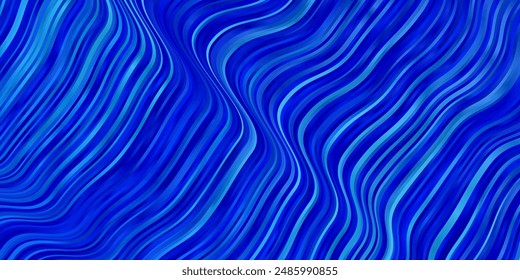 Light BLUE vector template with wry lines. Colorful illustration in abstract style with bent lines. Template for your UI design.