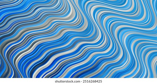 Light BLUE vector template with wry lines. Bright illustration with gradient circular arcs. Pattern for websites, landing pages.