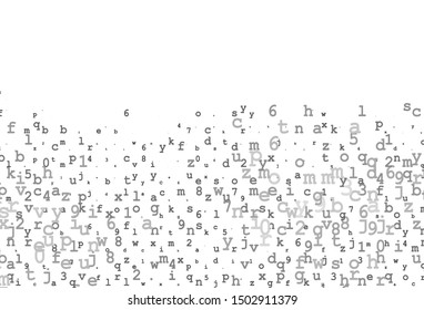Light BLUE vector texture with ABC characters. Modern geometrical illustration with ABC english symbols. The pattern can be used as ads, poster, banner for books.