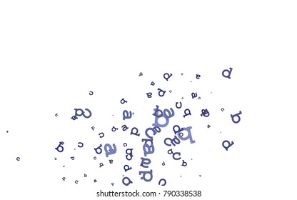 Light BLUE vector texture with ABC characters. Modern geometrical illustration with ABC english symbols. The pattern can be used for school, grammar websites.