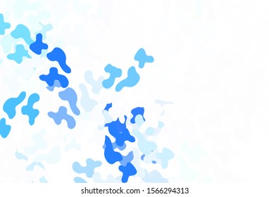 Light BLUE vector texture with abstract forms. Colorful chaotic forms with gradient in modern style. Background for a cell phone.