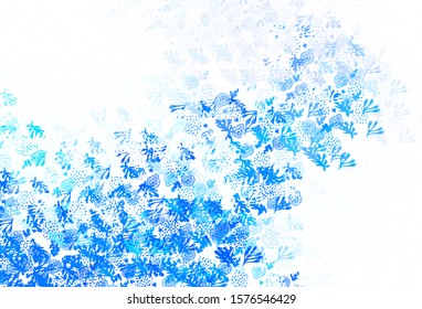 Light BLUE vector texture with abstract forms. Colorful chaotic forms with gradient in modern style. Modern design for your business card.