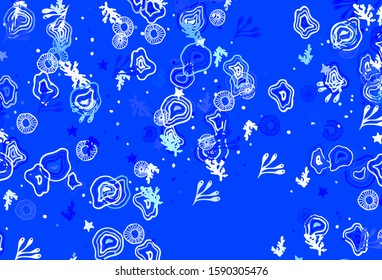 Light BLUE vector texture with abstract forms. Modern abstract illustration with colorful random forms. Simple design for your web site.