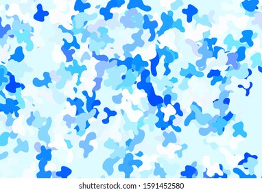 Light BLUE vector texture with abstract forms. Decorative design in abstract style with random forms. Best smart design for your business.